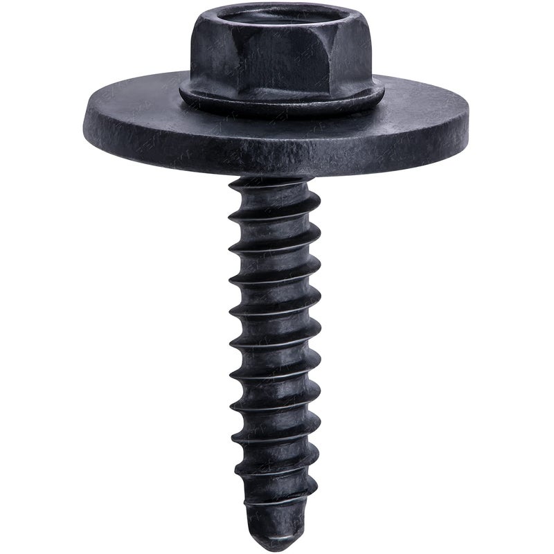 Rexka 10 pcs Fender Liner Bumper Cover Splash Shield Wheelhouse Liner Bolt Screw Compatible with GM 11570498 Chevrolet Camaro Colorado Corvette Cruze Equinox Silverado Malibu Traverse Cadilac Buick - Image 2